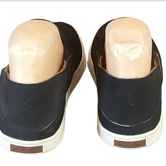Olukai Pehuea Breathable Mesh Slip-On Shoe Foldable Heel Women's 7 Black #273B - Picture 9 of 14